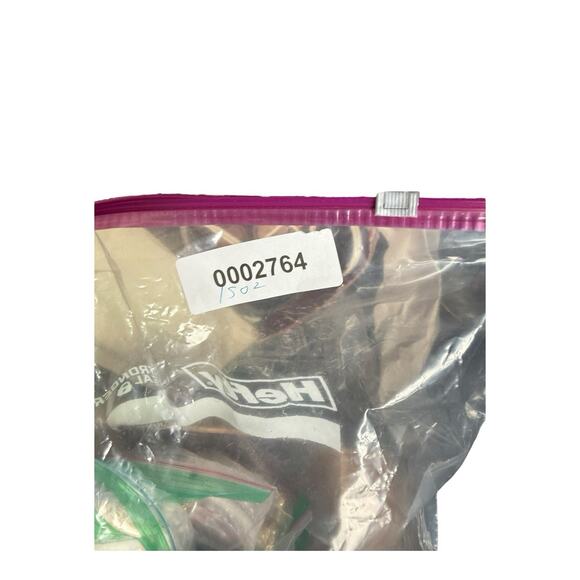 7- Purple Pink Gold Glitter Santa Ornaments Shatterproof Lot of 7 NWOT 6” Tall - Picture 8 of 8